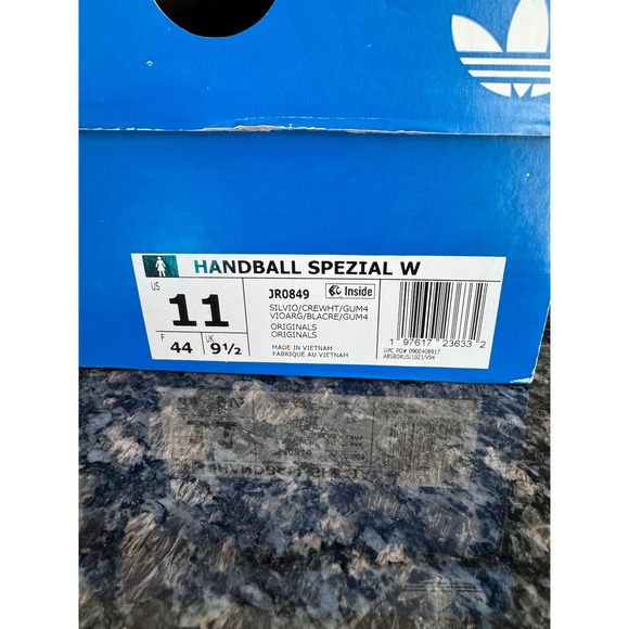 Adidas Handball Spezial W Silver Violet Cream White Gum JR0849 Womens 11 NEW - Picture 7 of 8